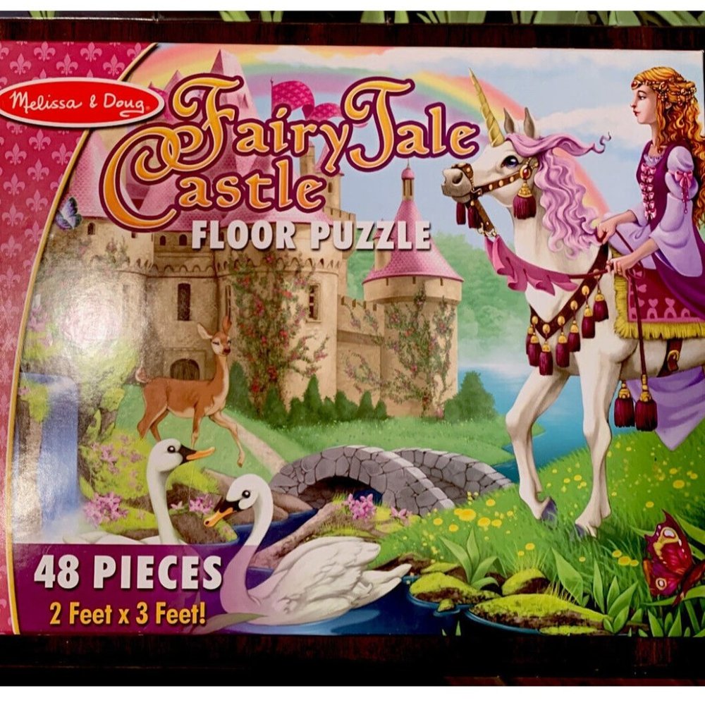 Melissa & Doug 48pc Fairy Tale Castle Floor Puzzle - Complete EUC
